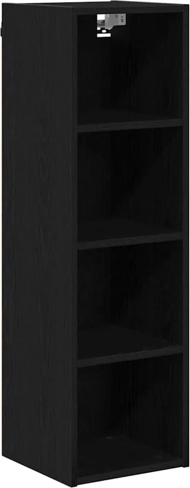 vidaXL Dulap suspendat Stejar Negru 30 x 29,5 x 100 cm Lemn compozit