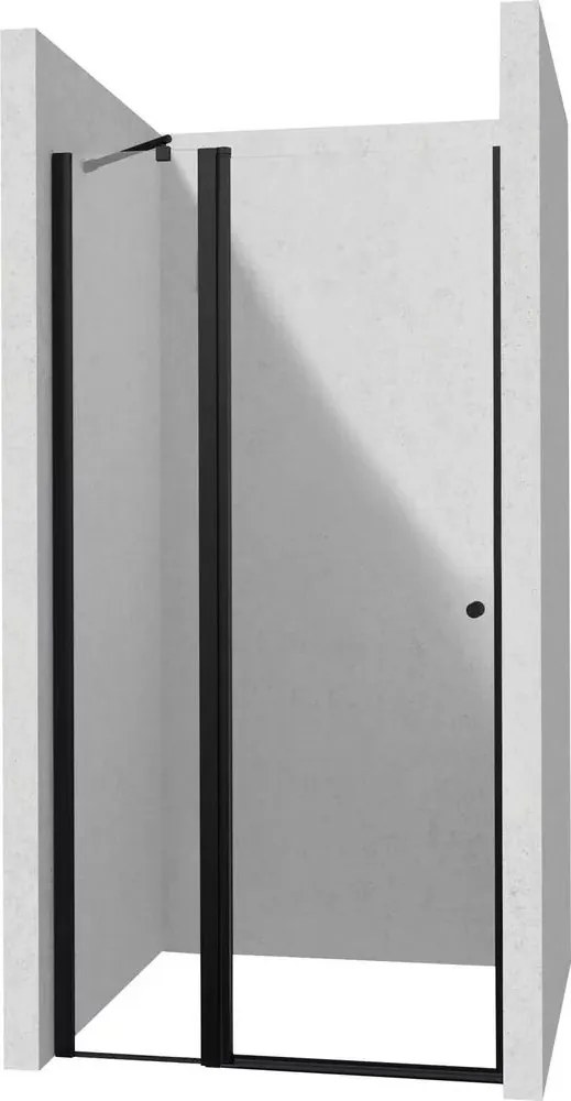 Usa de dus pivotanta Deante Kerria Plus negru 120 cm