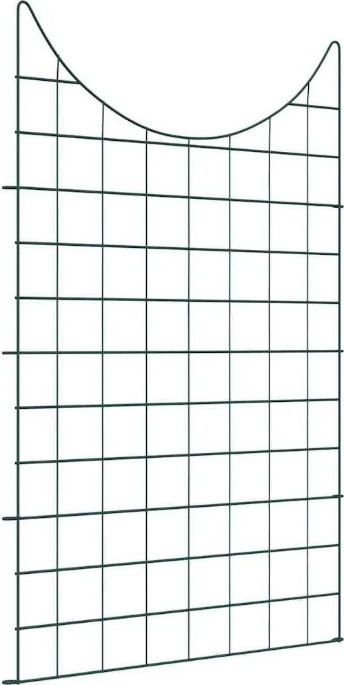 vidaXL Set gard pentru iaz 8 pcs Verde 50 x 80 cm Oțel