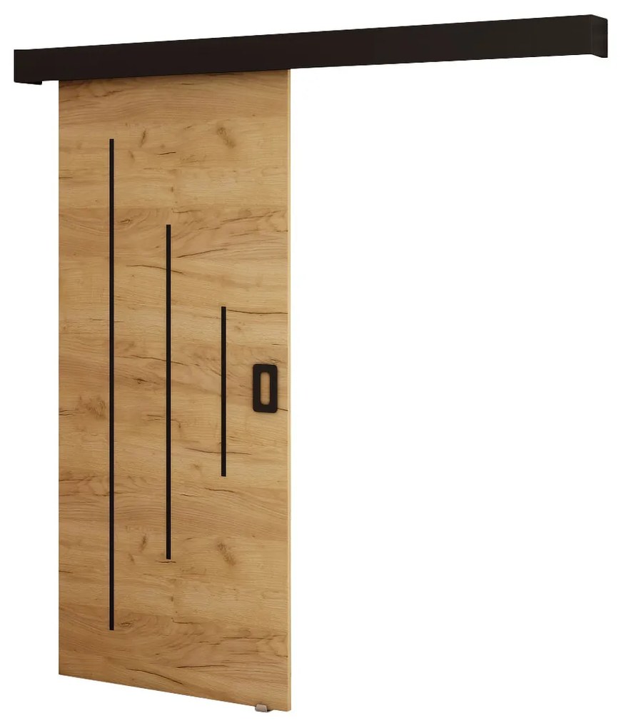 Uși culisante 90 cm Bethany Y (craft auriu + negru mat). 1043501