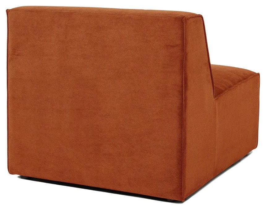 Modul pentru canapea portocaliu din catifea reiată (partea din mijloc) Sting - Scandic