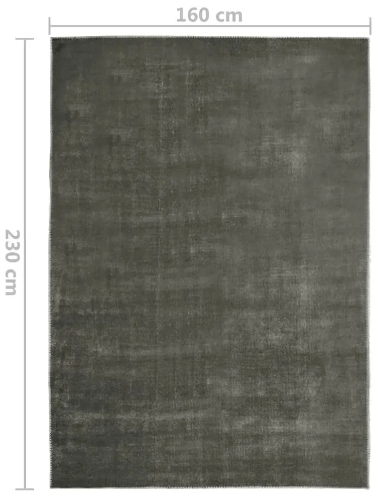 Covor lavabil pliabil, gri taupe, 160x230 cm, poliester Gri taupe, 160 x 230 cm