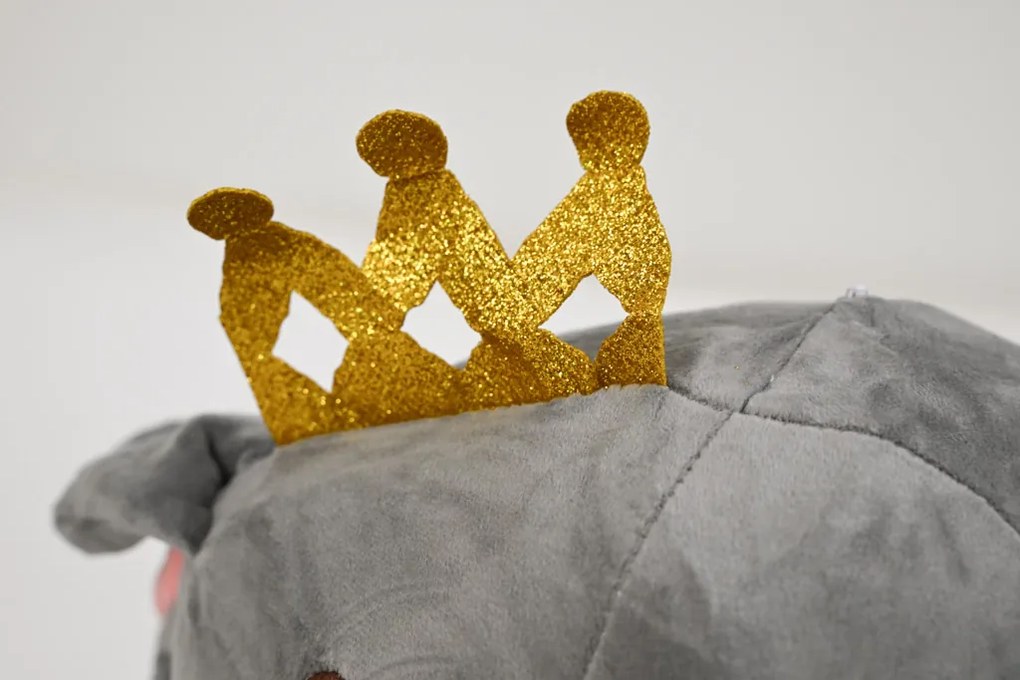 ELEFANT de plus cu paturica cocolino in interior, gri