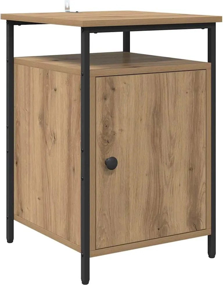 vidaXL Dulap de noapte Stejar Artizanal 40 x 42 x 60cm Lemn compozit