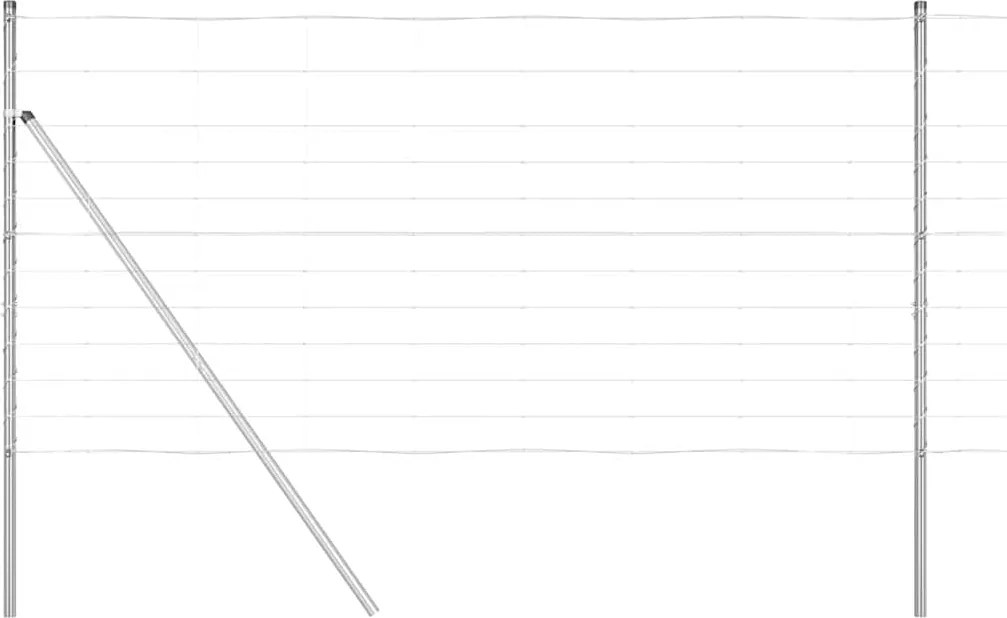 vidaXL Stâlp de gard. Galvanizat 25 x 1,2 m Oțel