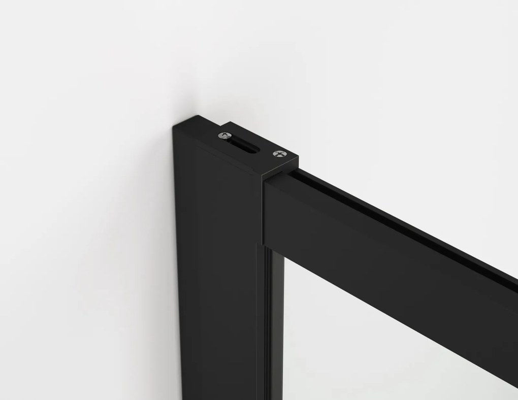 Usa culisanta de dus in nisa, 1600 mm, negru mat, doua elemente, Ronal Oriana Negru mat, 1600 mm