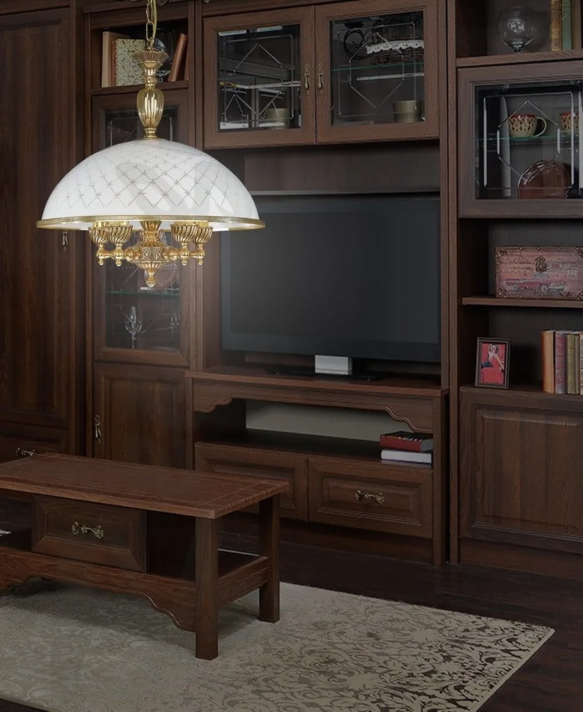 Lustra clasica alama/sticla realizat manual 7102