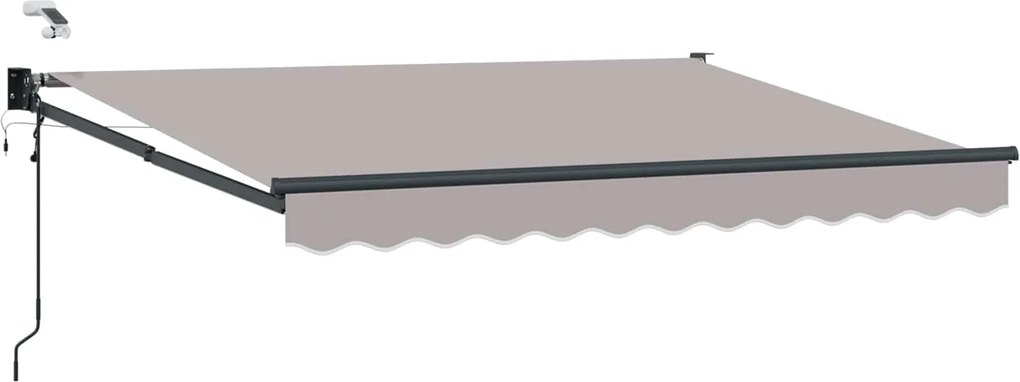vidaXL Cort electric retractabil Gri deschis 3,5 x 2,5 m