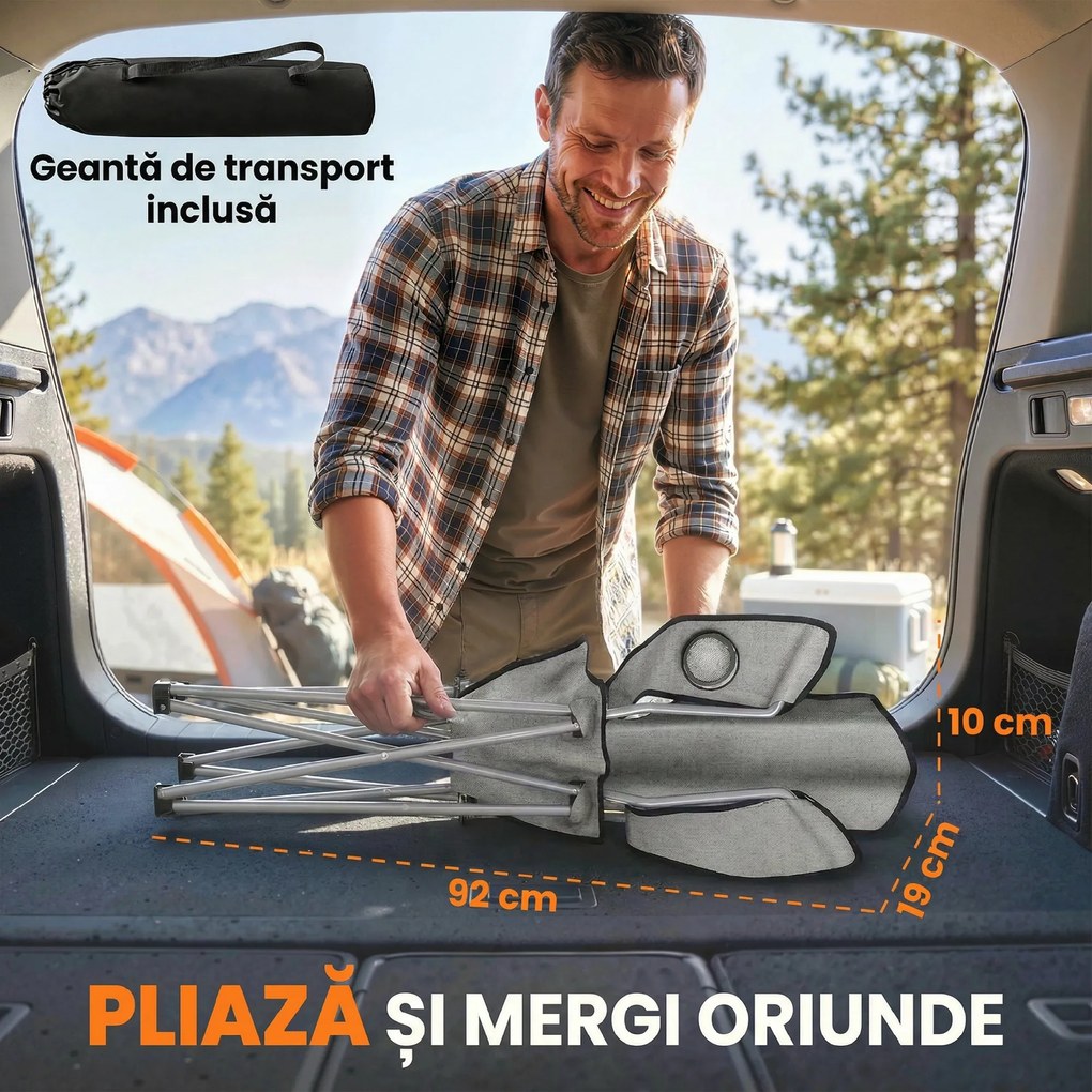 Outsunny scaun fotoliu pescar | Aosom Romania