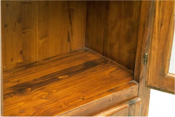 Vitrina L120 37 H197 cm, lemn masiv