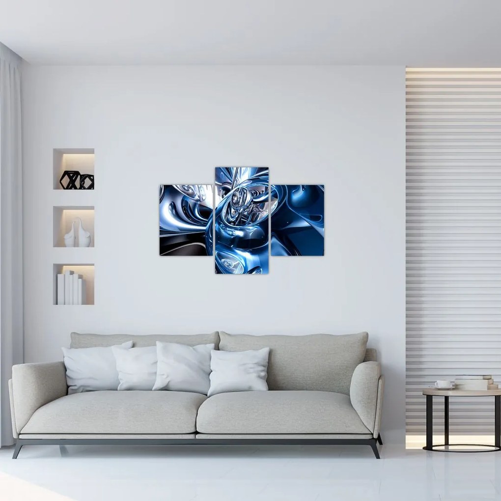 Tablou cu abstracție - cercuri (90x60 cm)