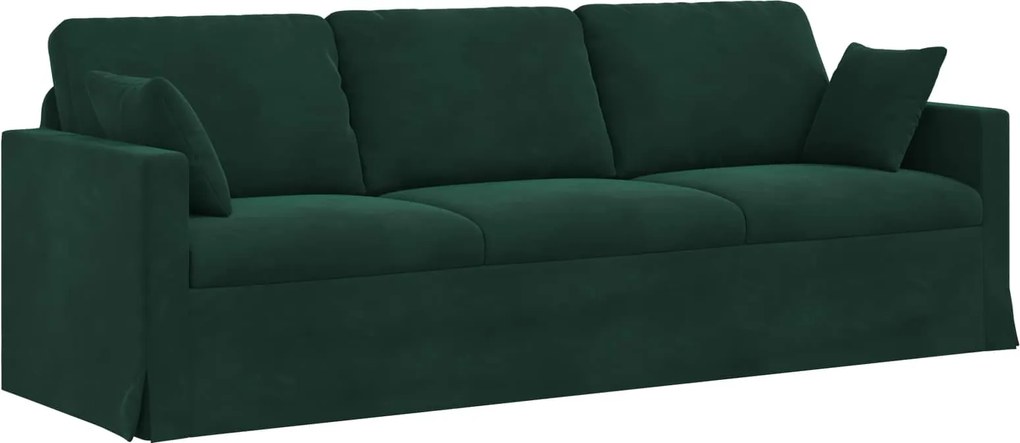 vidaXL Canapea Verde închis 228 x 78 x 80 cm Catifea