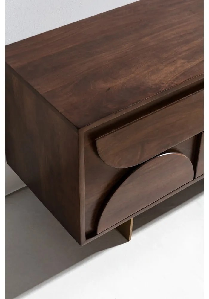 Comodă TV maro din lemn de mango 145x55x40 cm Trisha – MOME