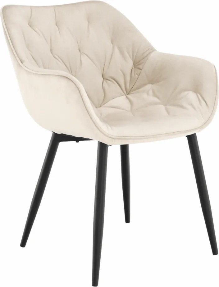 Fotoliu de design, material textil Velvet bej, FEDRIS