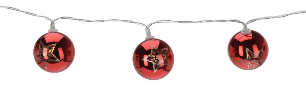 Ghirlandă luminoasă de Crăciun Stars, 120 cm, 10LED-uri, culoare cupru, cu baterii