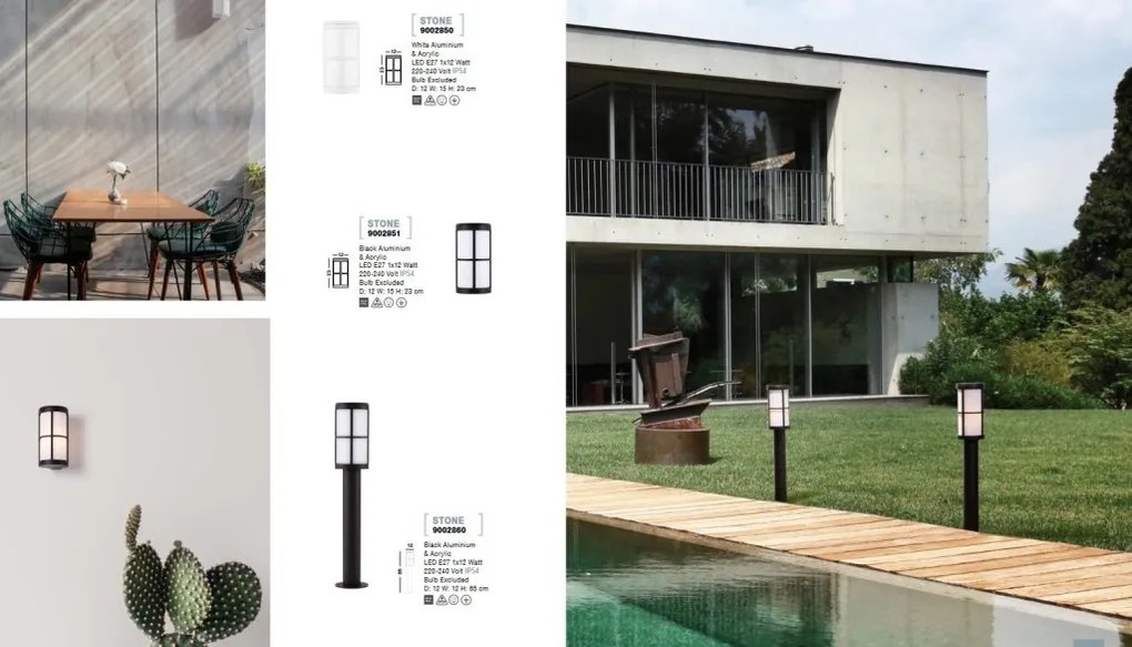 Aplica pentru iluminat exterior IP54 STONE