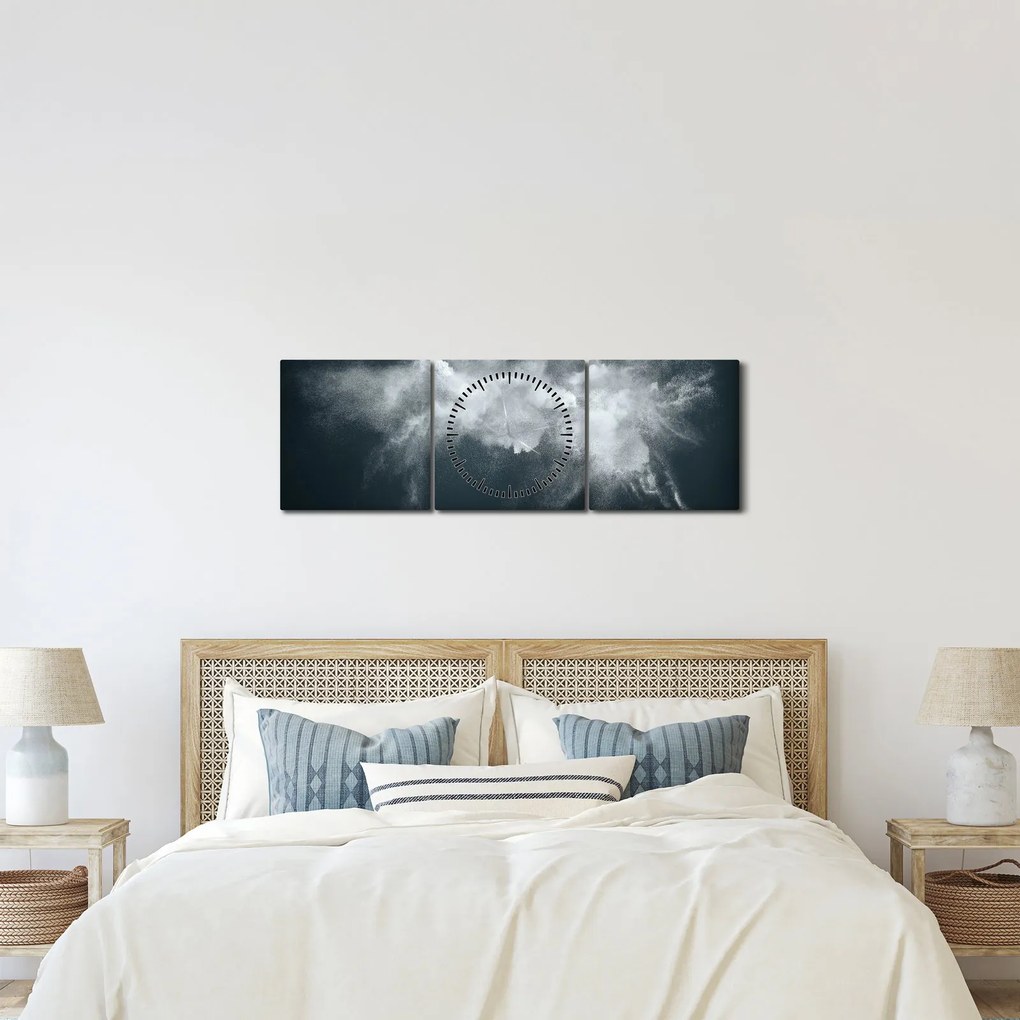 Tablou cu abstracție (cu ceas) (90x30 cm)