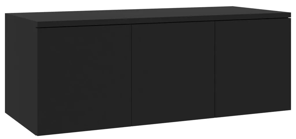 801860 vidaXL Comodă TV, negru, 80 x 34 x 30 cm, PAL