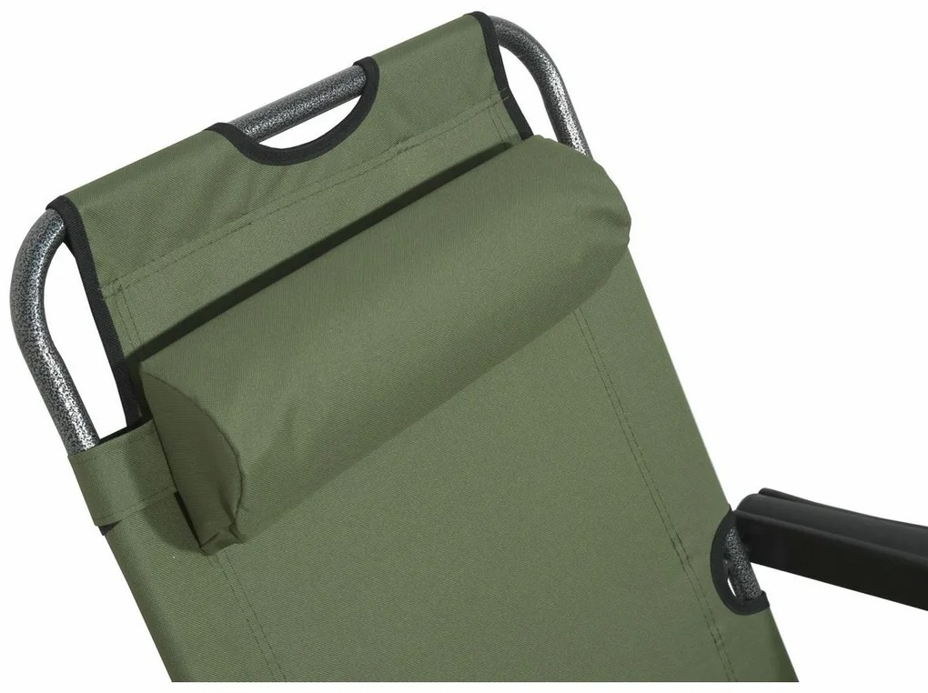 Cattara 13516 Șezlong pliabil Comfort , verde, 155x 61 cm