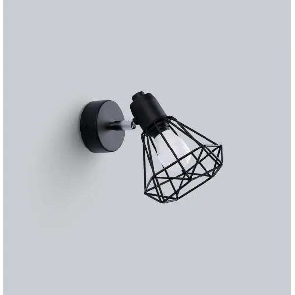 Spot de perete ARTEMIS 1xE14/40W/230V negru Sollux SL.1105