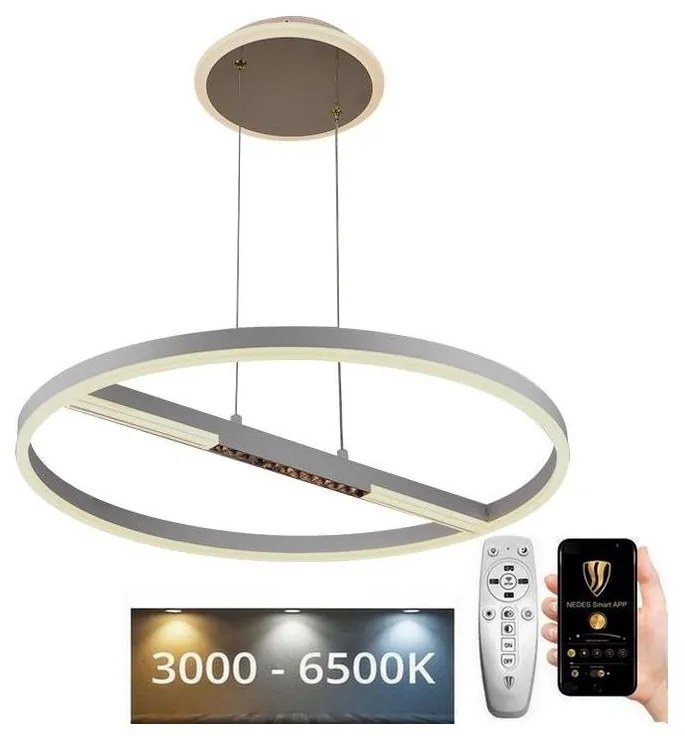 Lustră LED dimabilă aplicată LED/75W/230V 3000-6500K + telecomandă