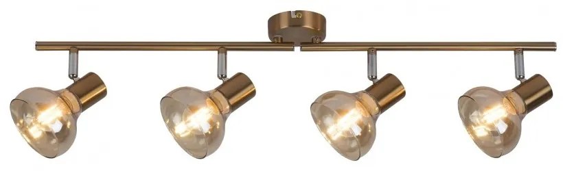 Lustra aplicata design modern Holly 4L auriu/amber