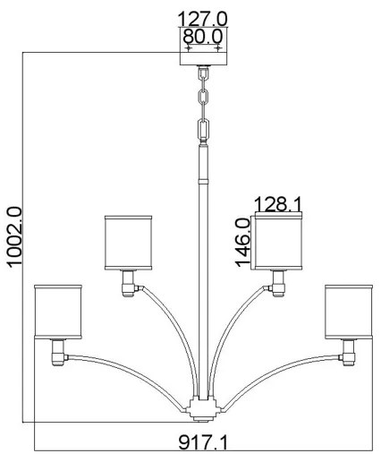 Lustră pe lanț PROSPECT Feiss FE-PROSPECT-PARK9 PARK 9xE27/60W/230V