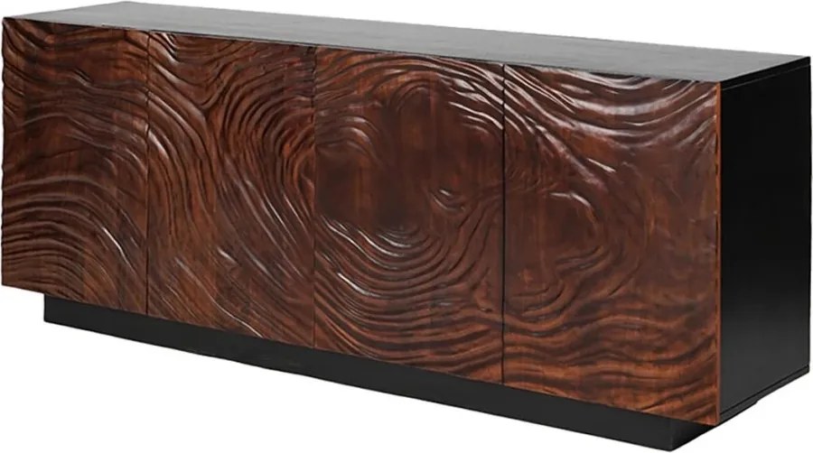 Comoda cu model 3D, Lemn Salcam, Maro, FLUID 175cm