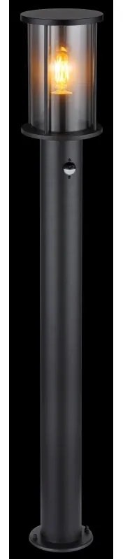 Stalp mediu pentru exterior cu senzor de miscare design modern IP54 Gracey negru