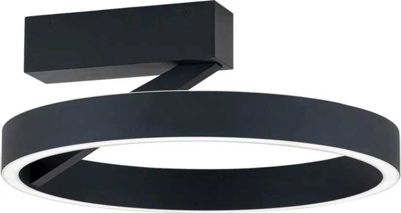 Lustra aplicata LED circulara KOLK negru 40cm