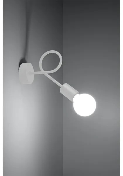 Lampă de perete Sollux SL.1430 LOOP 1xE27/15W/230V alb
