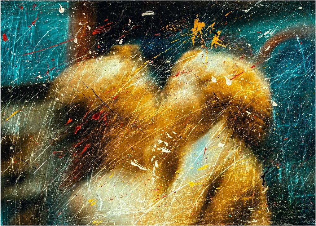 Tablou - Îngerii sărutăndu-se (70x50 cm)