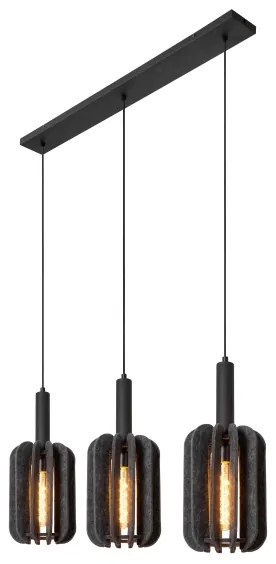Lustră pe cablu Lucide 45492/03/36 RAFAL 3xE27/40W/230V negru/gri