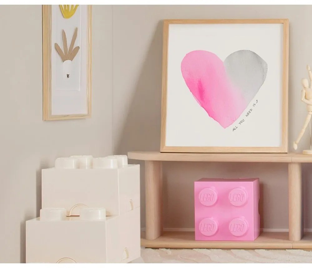 Cutie depozitare LEGO®, roz deschis