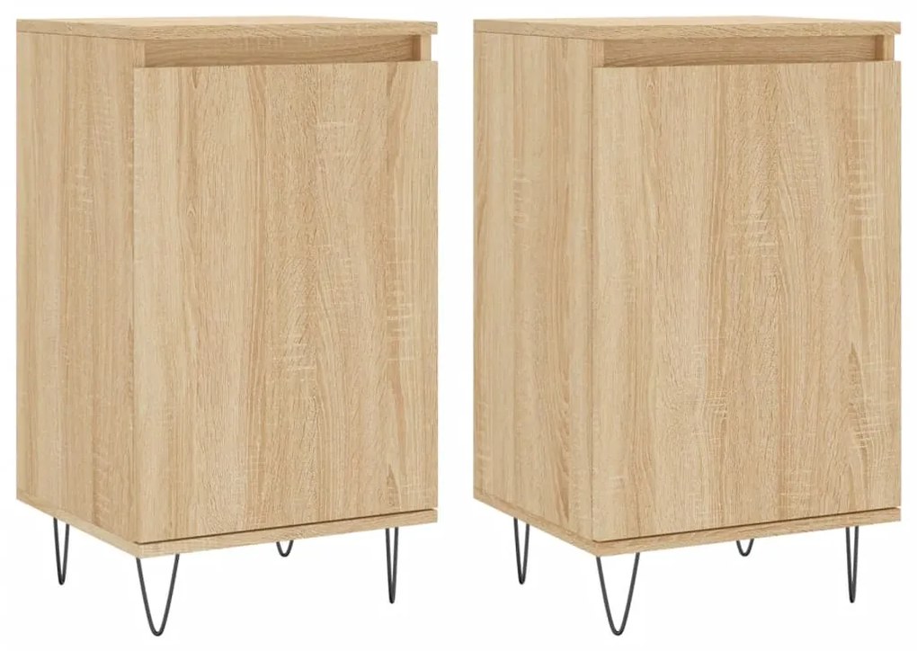 831059 vidaXL Dulapuri, 2 buc., stejar sonoma, 40x35x70 cm, lemn prelucrat
