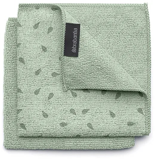 Set 2 lavete curatare si uscare din microfibra Brabantia SinkSide 1005613, 30x30 cm, Verde
