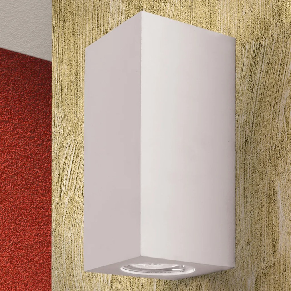 Aplica LED de perete design ambiental Cube 2 alba