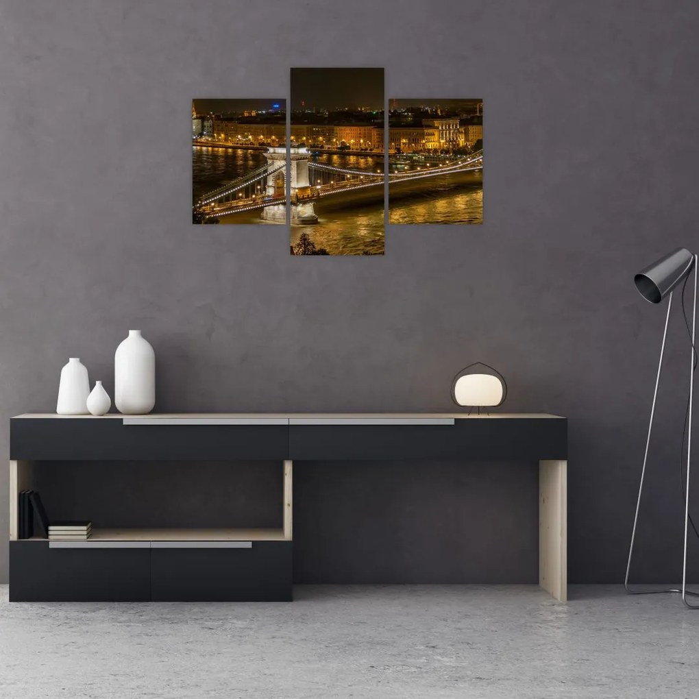 Tablou orașului nocturn (90x60 cm)