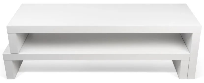 Masă TV reglabilă TemaHome Cliff Walnut, alb