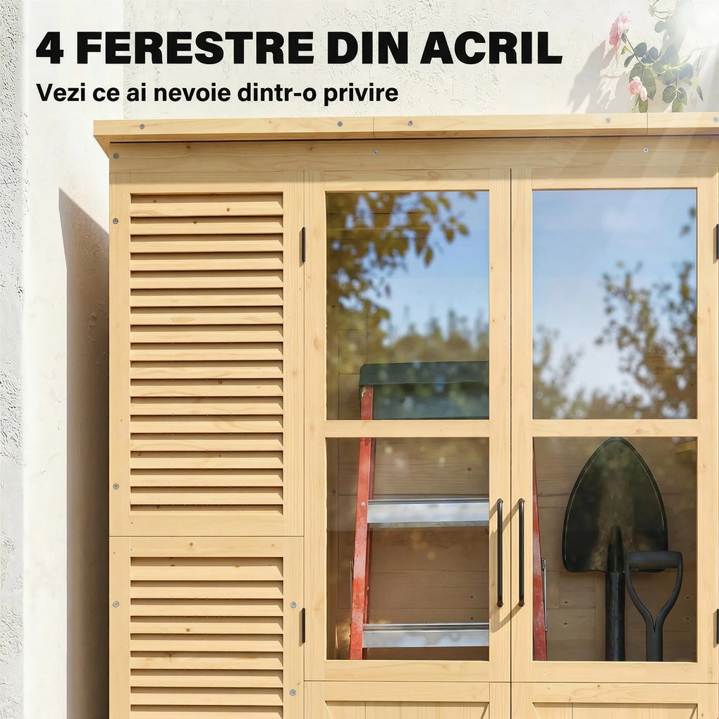 Outsunny magazie debara spațiu depozitare unelte dulap exterior | Aosom Romania