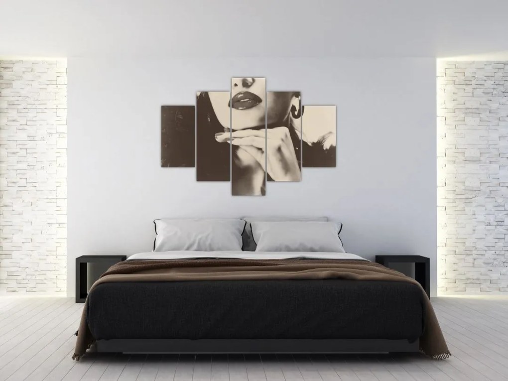 Tablou - Vintage, poza unei femei (150x105 cm)