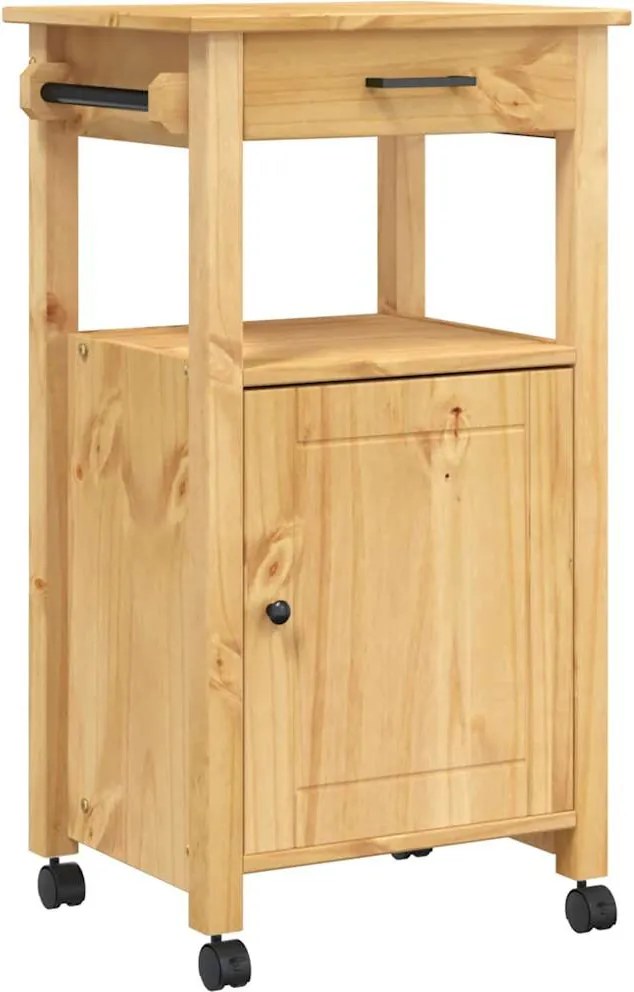 vidaXL Cărucior de bucătărie „MONZA”, 48x40x88,5 cm, lemn masiv de pin