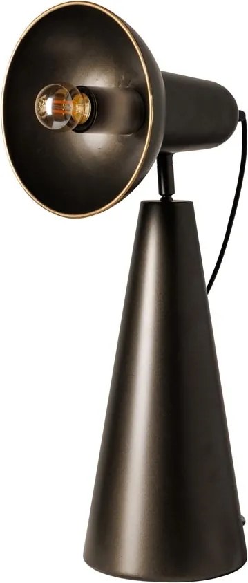 Lampa de masa, maro, din metal, Curious