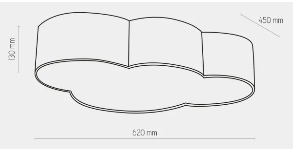 Plafonieră pentru copii CLOUD 4xE27/15W/230V albă