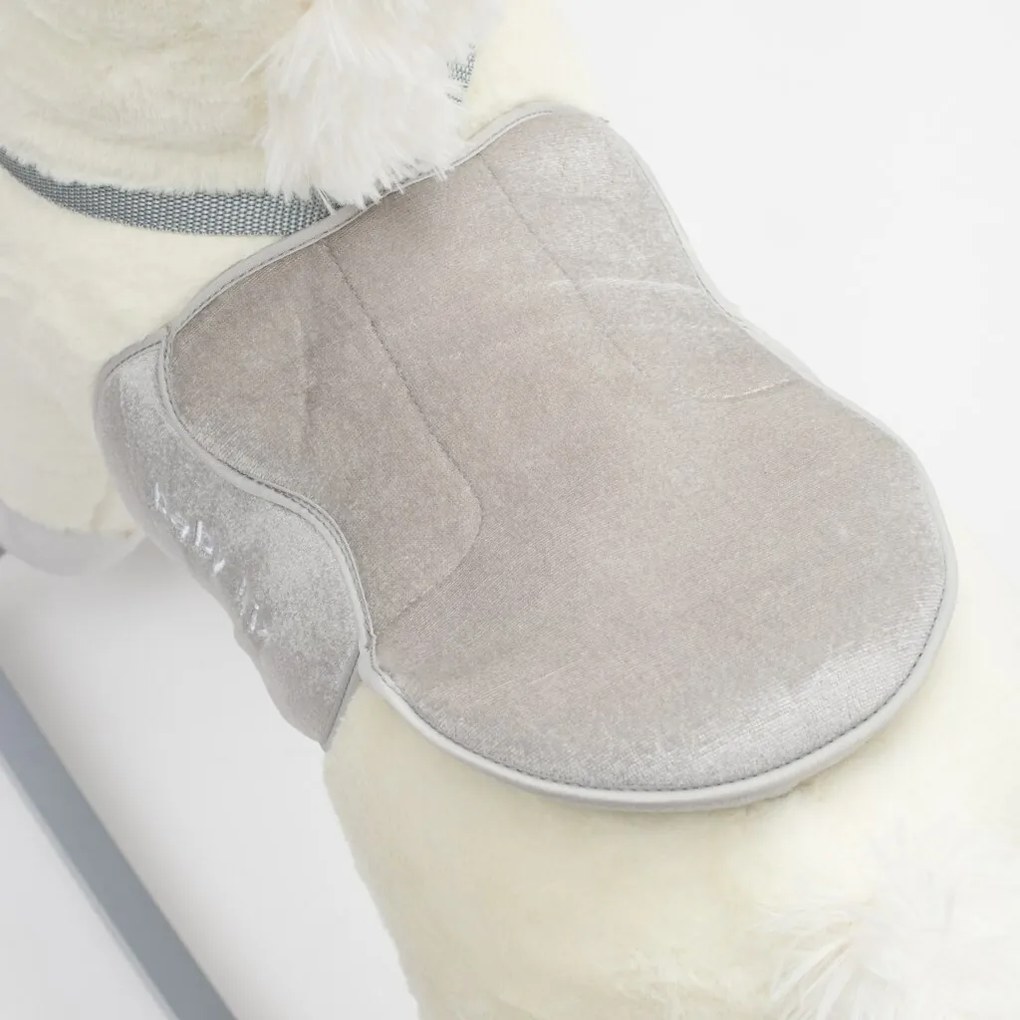 Baby Mix Jucărie balansoar cu melodie și roți Unicorn alb, 64 x 35 x 60 cm