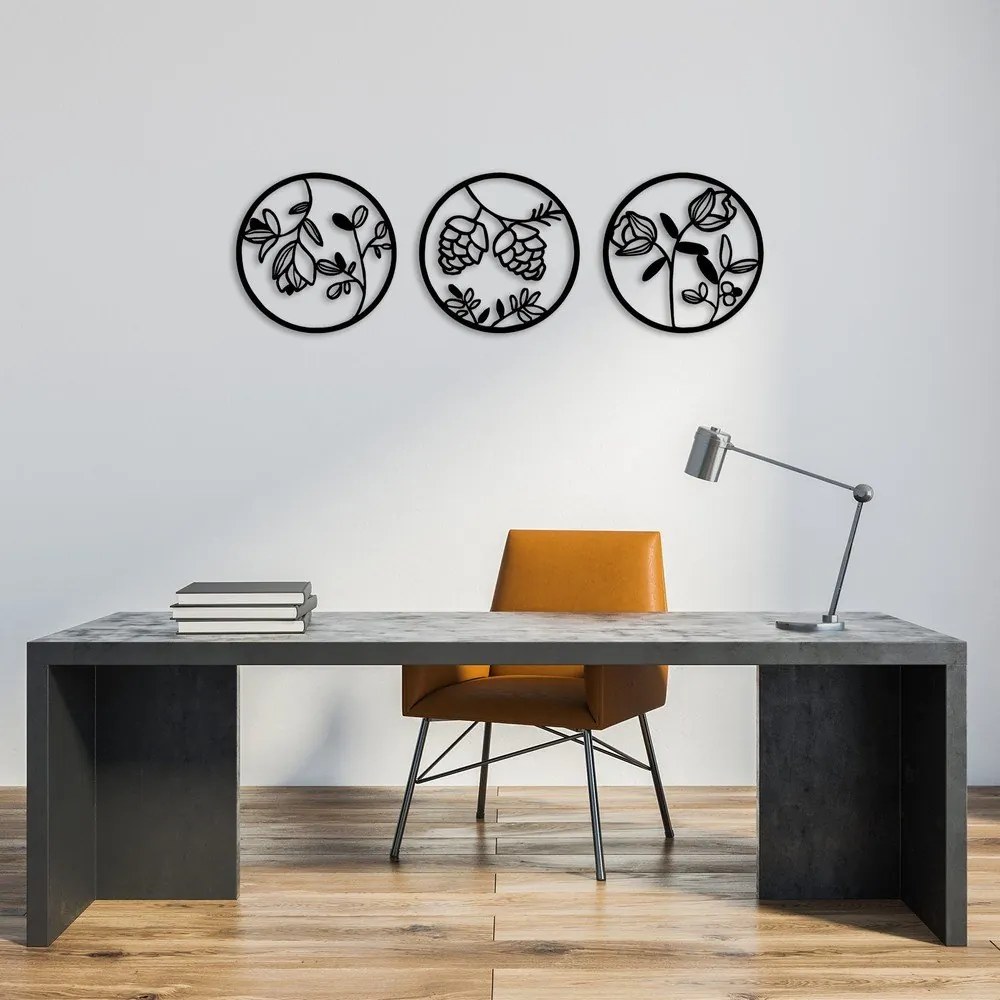 Decorațiune de perete din metal Floral – Wallity