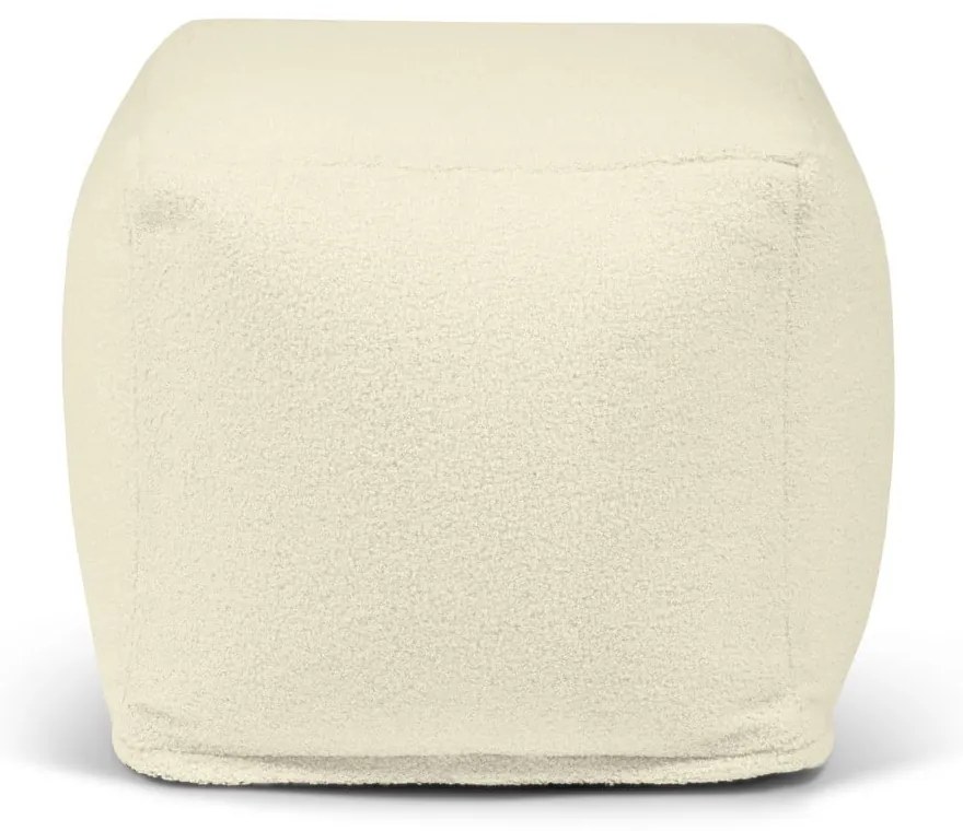 Fotoliu bean bag crem cu tapițerie din țesătură bouclé Up! MooG – SLOWDOWN