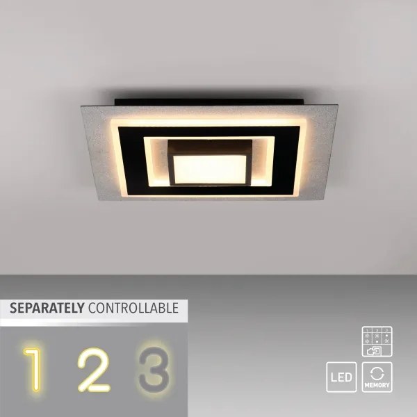 JUST LIGHT. 14439-21 - LED Plafonieră CICHIO LED/18,5W/230V + LED/9W neagră