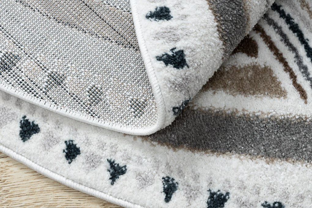 Covor FUN Land pentru copii, satul, străzi, cerc - cremă - SECUNDAR-COTATI PRODUSUL