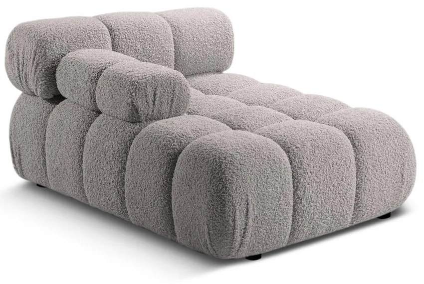 Modul pentru canapea modulară gri deschis cu tapițerie din țesătură bouclé (cu colț pe partea stângă ) Bellis – Micadoni Home